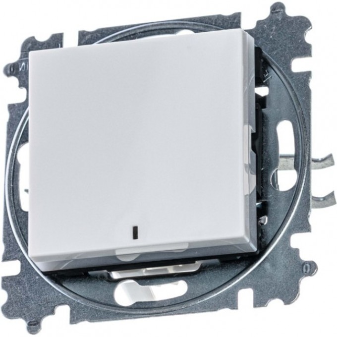 Механизм выключателя ABB СП LEVIT одноклавишный IP20 с подсветкой белый/ледяной 2CHH590146A6001